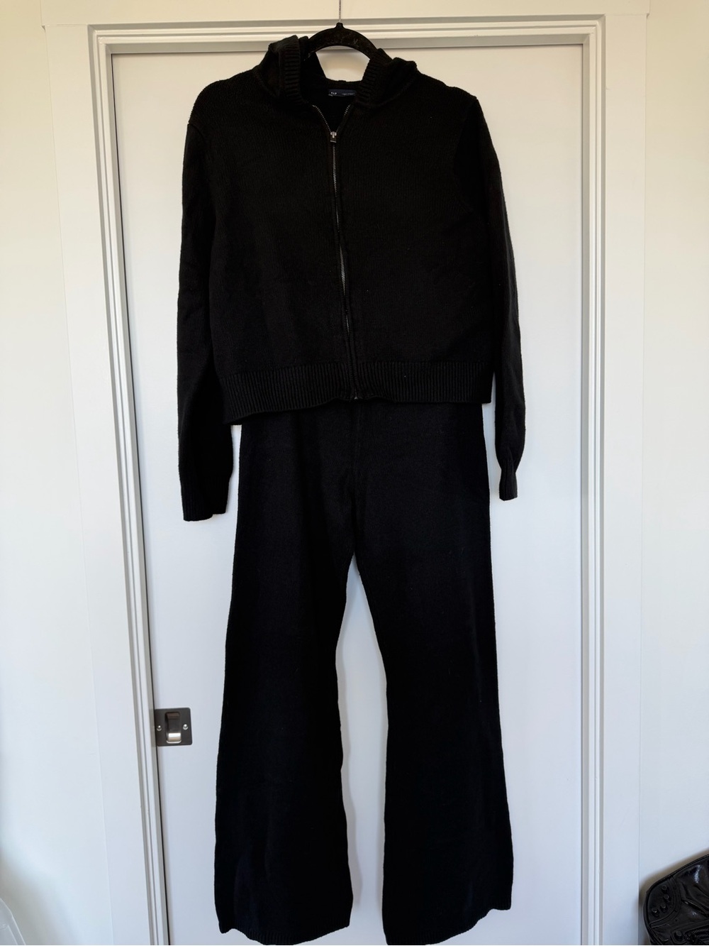 GAP Black Zip Hoodie Knit Top